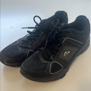 Abeo Sz 12 Black White Athletic Tie Up Tennis Shoes